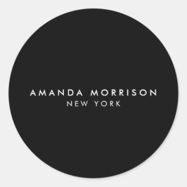 ミニマリストラグジュアリーブティックブラック ラウンドシール