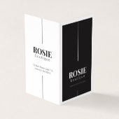 ミニマリストラグジュアリーブティックヘアサロン白黒 名刺 (外部)