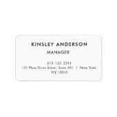 ミニマリストラグジュアリーブティックホワイトアンドブラック ラベル (正面)