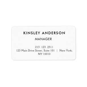 ミニマリストラグジュアリーブティックホワイトアンドブラック ラベル