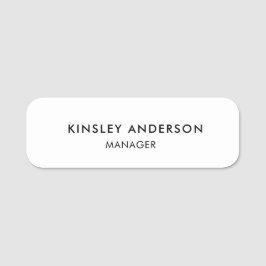 ミニマリストラグジュアリーブティックホワイトアンドブラック 名札