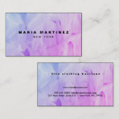 ミニマリストラグジュアリーブティック抽象芸術ウォーターカラー 名刺 (正面/裏面)