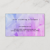 ミニマリストラグジュアリーブティック抽象芸術ウォーターカラー 名刺 (裏面)