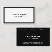 ミニマリストラグジュアリーブティック白黒 名刺 (正面/裏面)