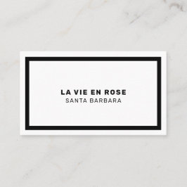 ミニマリストラグジュアリーブティック白黒 名刺