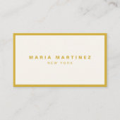 ミニマリストラグジュアリーブティック金ゴールド/アイボリー 名刺 (正面)