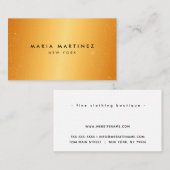 ミニマリストラグジュアリーブティック金ゴールド 名刺 (正面/裏面)