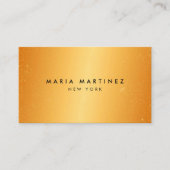 ミニマリストラグジュアリーブティック金ゴールド 名刺 (正面)