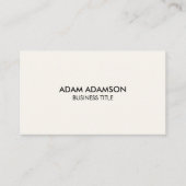 ミニマリストラグジュアリーブティック(QRコード)アイボリー 名刺 (正面)