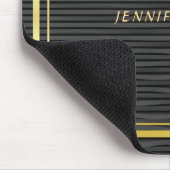 ミニマリストラグジュアリーブラック金ゴールド マウスパッド (コーナー)