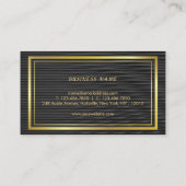 ミニマリストラグジュアリーブラック金ゴールド ロイヤリティカード (裏面)