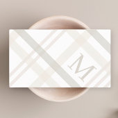 ミニマリストラグジュアリープロフェッショナルプレイドモノグラム 名刺