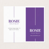 ミニマリストラグジュアリーヘア/美しいサロンパープル 名刺 (外部フラット)