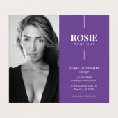 ミニマリストラグジュアリーヘア/美しいサロンパープル 名刺 (内部フラット)