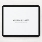 ミニマリストラグジュアリーホワイト マウスパッド (正面)