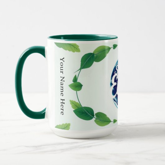 ミニマリストラグジュアリー エコガーディアンズの抱擁 マグカップ (左)