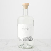 ミニマリストラスベガス結婚ズカスタム リキュールボトルラベル (正面)