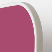 ミニマリストラズベリーピンク白モノグラムモダン ピックルボールラケット (左詳細)