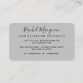 ミニマリストラッシュアイシャドウグリッターまつ毛メイクアップ 名刺 (裏面)