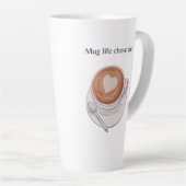 ミニマリストラテマグカップ「Mug Life Chose Me」 カフェラテマグ (右アングル)