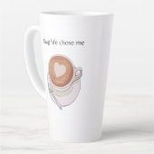 ミニマリストラテマグカップ「Mug Life Chose Me」 カフェラテマグ (左アングル)