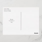 ミニマリストラブタイポグラフィバラ金ゴールド 箔シーズンポストカード (裏面)