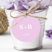 ミニマリストラベンダーイニシャルメッセージカード フェイバータグ