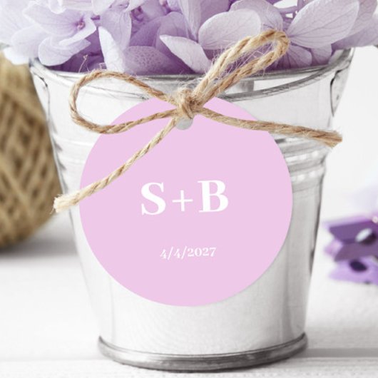 ミニマリストラベンダーイニシャルメッセージカード フェイバータグ