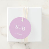 ミニマリストラベンダーイニシャルメッセージカード フェイバータグ (インサイチュ)