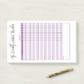 ミニマリストラベンダーパープルウィークリークスリックトラッカー ポストイット (デスク)