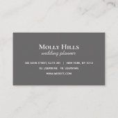 ミニマリストラモダンインイニシャルモノグラムモノクロ 名刺 (裏面)