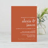 ミニマリストラモダンスト結婚式招待状 招待状 (スタンド正面)