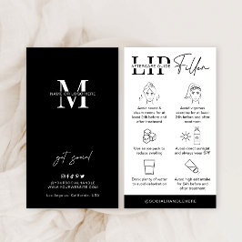 ミニマリストリップフィラーアフターケアガイドの手順 名刺