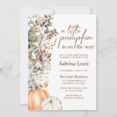 ミニマリストリトルカボチャ秋秋ベビーシャワー 招待状 (正面)