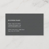 ミニマリストリネングレイフェイク金ゴールドラインインテリア 名刺 (裏面)