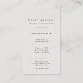 ミニマリストリネンテクスチャウェアラベル 名刺 (裏面)