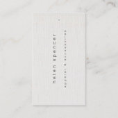 ミニマリストリネンテクスチャウェアラベル 名刺 (正面)