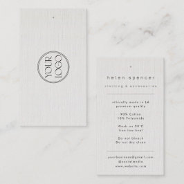 ミニマリストリネンテクスチャウェアラベル 名刺