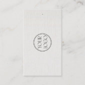 ミニマリストリネンテクスチャウェアラベル 名刺 (正面)