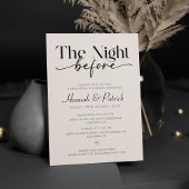 ミニマリストリハーサルディナー招待状ナイトウィーク 招待状