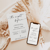 ミニマリストリハーサルディナー招待状ナイトウィーク 招待状