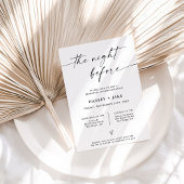 ミニマリストリハーサルディナー招待状ナイトウィーク 招待状