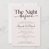 ミニマリストリハーサルディナー招待状ナイトウィーク 招待状 (正面)