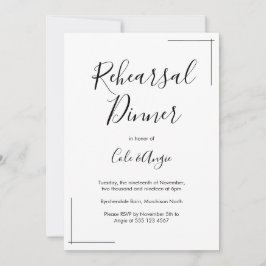 ミニマリストリハーサルディナー招待状 招待状