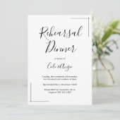 ミニマリストリハーサルディナー招待状 招待状 (スタンド正面)