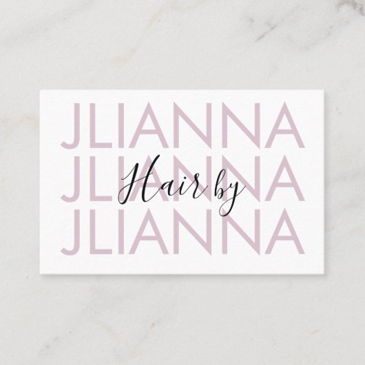 ミニマリストリピート化粧サロン爪、 ネイルまつ毛 名刺 (正面)