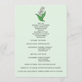 ミニマリストリリーオブザバレー結婚式 プログラム