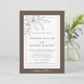 ミニマリストリリー結婚式招待状 招待状 (スタンド正面)