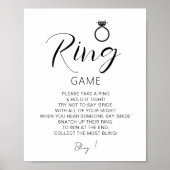 ミニマリストリングや輪ゲームブライダルシャワーゲーム ポスター (正面)