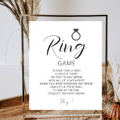 ミニマリストリングや輪ゲームブライダルシャワーゲーム ポスター
